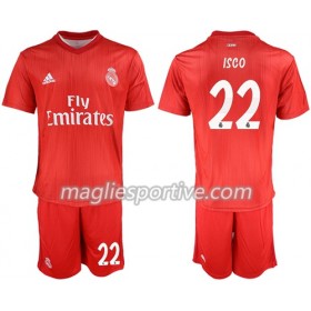 Completo Calcio Real Madrid Isco 22 Bambino Divisa Terza 2018/2019